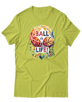 T-Shirt  Γυναικείο - Ball Is Life - Color Thumbnail Λαχανί