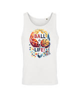 Αμάνικο Μπλουζάκι Αντρικό - Ball Is Life - Color Thumbnail 'Ασπρο