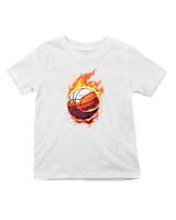 T-Shirt  Παιδικό - Ball On Fire - Color Thumbnail 'Ασπρο