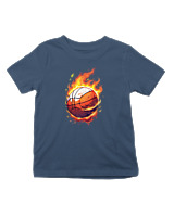 T-Shirt  Παιδικό - Ball On Fire - Color Thumbnail Σκούρο Μπλε