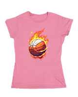 Κοριτσίστικο Κοντομανικο Παιδικό - Ball On Fire - Color Thumbnail Ροζ