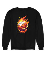 Φούτερ χωρίς κουκούλα Γυναικείο - Ball On Fire - Color Thumbnail Μαύρο