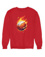 Φούτερ χωρίς κουκούλα Γυναικείο - Ball On Fire - Color Thumbnail Κόκκινο