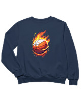 Φούτερ χωρίς κουκούλα Παιδικό - Ball On Fire - Color Thumbnail Σκούρο Μπλε