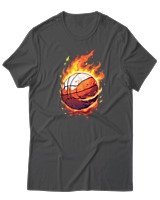 T-Shirt  Γυναικείο - Ball On Fire - Color Thumbnail Ανθρακί