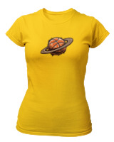 T-Shirt Στενή Γραμμή Γυναικείο - Ball Planet - Color Thumbnail Χρυσό Κίτρινο