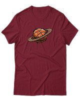 T-Shirt  Γυναικείο - Ball Planet - Color Thumbnail Σκούρο Κόκκινο