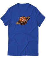 T-Shirt  Γυναικείο - Ball Planet - Color Thumbnail Μπλέ Ρουά