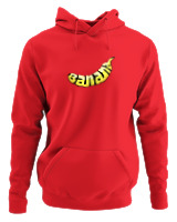 Φούτερ με κουκούλα Αντρικό - Banana - Color Thumbnail Κόκκινο
