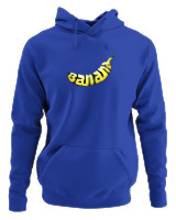 Φούτερ με κουκούλα Αντρικό - Banana - Color Thumbnail Μπλε Ρουά