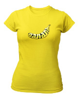 T-Shirt Στενή Γραμμή Γυναικείο - Banana - Color Thumbnail Κίτρινο