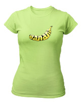 T-Shirt Στενή Γραμμή Γυναικείο - Banana - Color Thumbnail Λαχανί