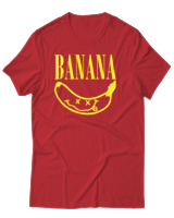 T-Shirt Αντρικό - Banana - Color Thumbnail Κόκκινο