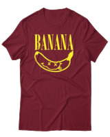 T-Shirt Αντρικό - Banana - Color Thumbnail Σκούρο Κόκκινο