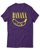 T-Shirt Αντρικό - Banana - Color Thumbnail Σκούρο Μωβ