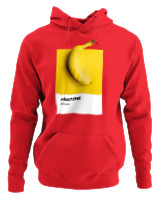 Φούτερ με κουκούλα Αντρικό - Banana Pantone - Color Thumbnail Κόκκινο