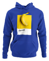 Φούτερ με κουκούλα Αντρικό - Banana Pantone - Color Thumbnail Μπλε Ρουά