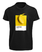 T-Shirt Fit Αντρικό - Banana Pantone - Color Thumbnail Μαύρο