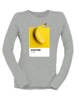 Μακρυμάνικο Μακό Γυναικείο - Banana Pantone - Color Thumbnail Γκρι Μελανζέ