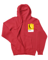Ζακέτα Φούτερ με κουκούλα Γυναικείο - Banana Pantone - Color Thumbnail Κόκκινο
