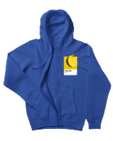 Ζακέτα Φούτερ με κουκούλα Αντρικό - Banana Pantone - Color Thumbnail Μπλε Ρουά