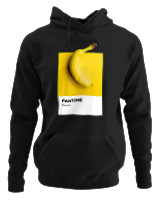 Φούτερ με κουκούλα Γυναικείο - Banana Pantone - Color Thumbnail Μαύρο