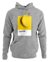 Φούτερ με κουκούλα Γυναικείο - Banana Pantone - Color Thumbnail Γκρι Μελανζέ