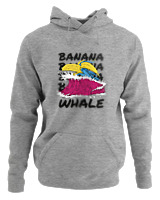 Φούτερ με κουκούλα Αντρικό - Banana Whale - Color Thumbnail Γκρι Μελανζέ