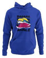 Φούτερ με κουκούλα Αντρικό - Banana Whale - Color Thumbnail Μπλε Ρουά