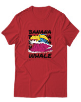 T-Shirt Αντρικό - Banana Whale - Color Thumbnail Κόκκινο