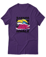 T-Shirt Αντρικό - Banana Whale - Color Thumbnail Σκούρο Μωβ