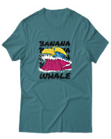 T-Shirt Αντρικό - Banana Whale - Color Thumbnail Μπλε Πράσινο
