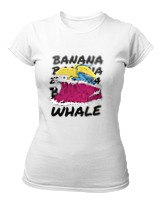 T-Shirt Στενή Γραμμή Γυναικείο - Banana Whale - Color Thumbnail ΄Ασπρο