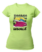 T-Shirt Στενή Γραμμή Γυναικείο - Banana Whale - Color Thumbnail Λαχανί