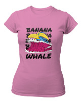 T-Shirt Στενή Γραμμή Γυναικείο - Banana Whale - Color Thumbnail Ροζ