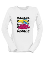 Μακρυμάνικο Μακό Γυναικείο - Banana Whale - Color Thumbnail 'Ασπρο