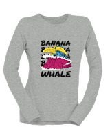 Μακρυμάνικο Μακό Γυναικείο - Banana Whale - Color Thumbnail Γκρι Μελανζέ