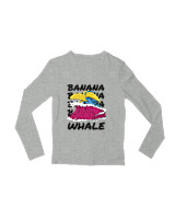 Μακρυμάνικο Μακό Παιδικό - Banana Whale - Color Thumbnail Γκρι Μελανζέ