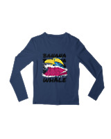 Μακρυμάνικο Μακό Παιδικό - Banana Whale - Color Thumbnail Σκούρο Μπλε