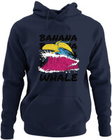 Φούτερ με κουκούλα - Banana Whale - Color Thumbnail Navy Blue