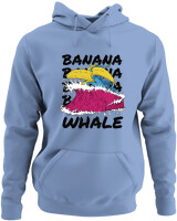 Φούτερ με κουκούλα - Banana Whale - Color Thumbnail Blue Carolina