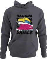 Φούτερ με κουκούλα - Banana Whale - Color Thumbnail Ανθρακί