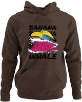 Φούτερ με κουκούλα - Banana Whale - Color Thumbnail Καφέ