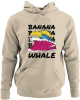 Φούτερ με κουκούλα - Banana Whale - Color Thumbnail Μπέζ