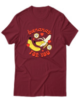 T-Shirt Αντρικό - Bananas For You - Color Thumbnail Σκούρο Κόκκινο
