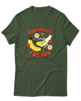 T-Shirt Αντρικό - Bananas For You - Color Thumbnail Κυπαρισσί