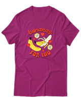 T-Shirt Αντρικό - Bananas For You - Color Thumbnail Φουξια