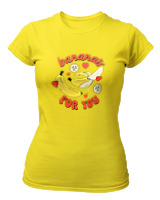 T-Shirt Στενή Γραμμή Γυναικείο - Bananas For You - Color Thumbnail Κίτρινο