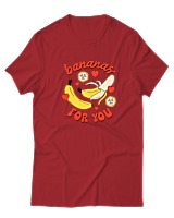 T-Shirt  Γυναικείο - Bananas For You - Color Thumbnail Κόκκινο