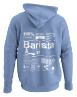 Φούτερ με κουκούλα - Barista - Color Thumbnail Blue Carolina
